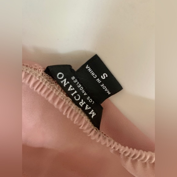 NWOT Marciano Dominica Tie-Back Bodysuit in Rose Gold - Picture 7 of 7